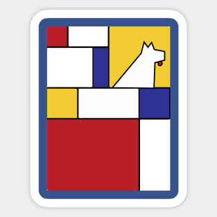 Mondrian Good Boy Sticker